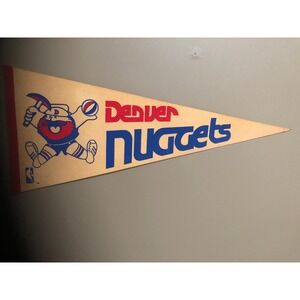 Vintage Denver Nuggets Pennant Maxie Miner Mascot NBA Basketball Retro 70s 80s